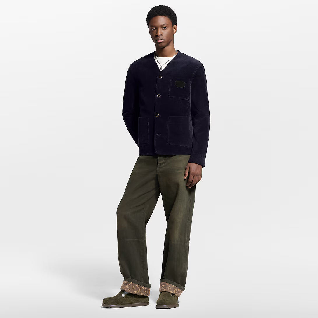 Corduroy Collarless Jacket