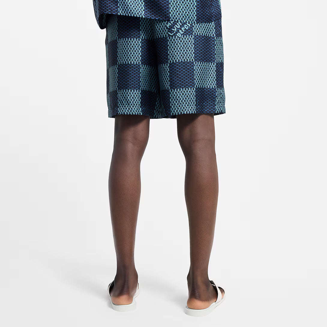 Damier Silk Shorts