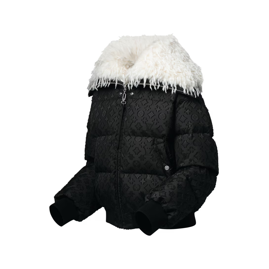 Feather Collar Puffer Jacket
