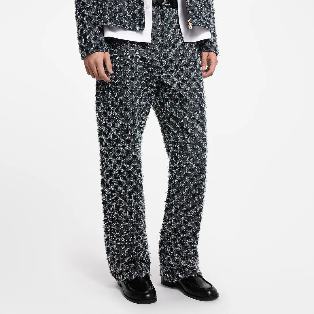 Flocked Monogram Denim Skate Pants