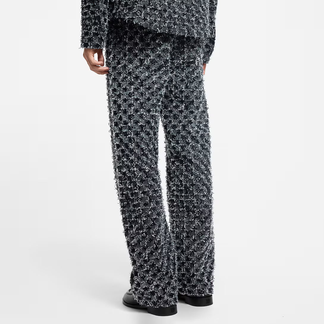Flocked Monogram Denim Skate Pants