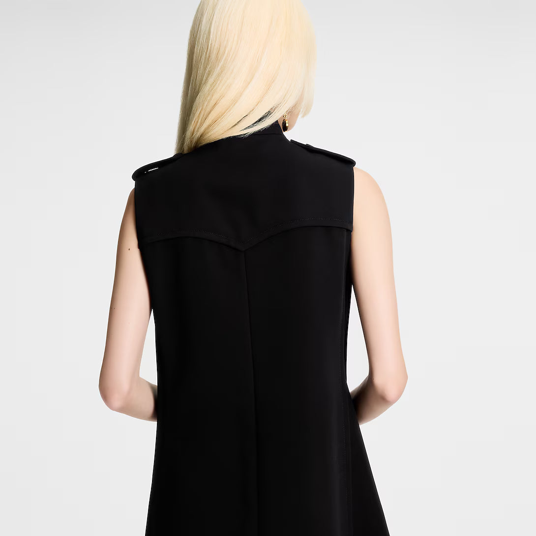 High Collar Zip-Up Dress
