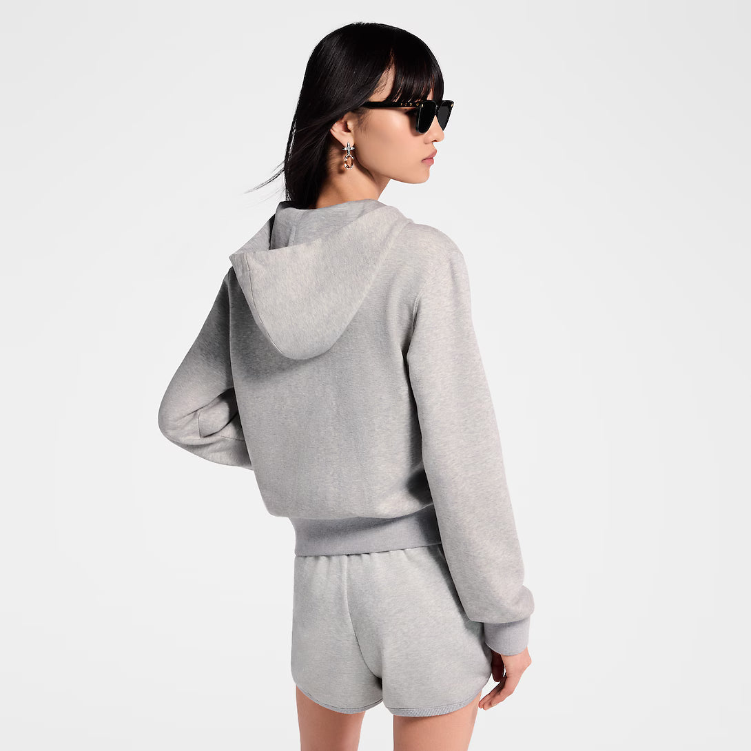 Leather Accent Hoodie