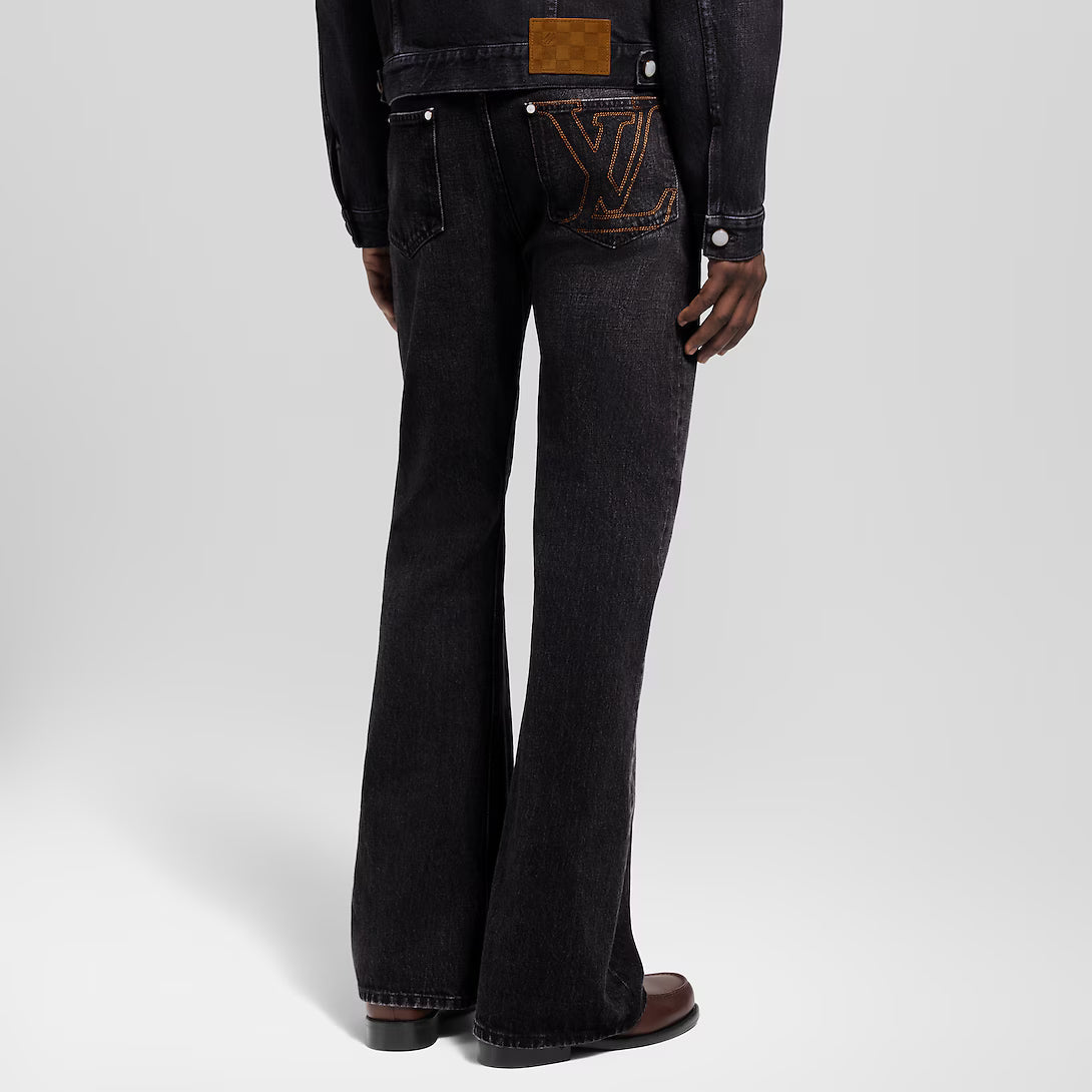 Flared Denim Pants