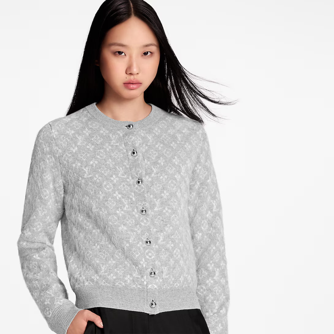 Monogram Brushed Knit Cardigan