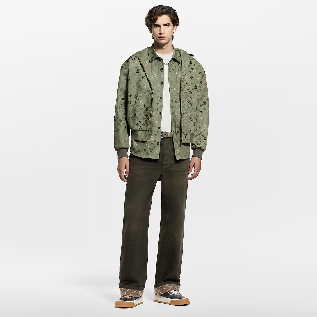Monogram Embellished Hooded Blouson