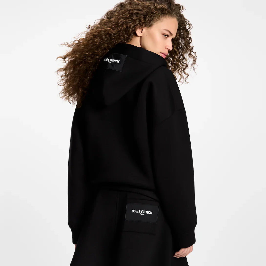 Cropped Monogram Scarf Hoodie