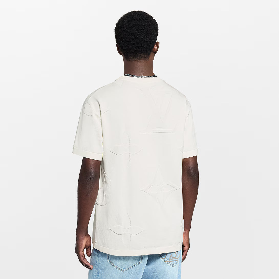 Monogram Short-Sleeved Cotton Crewneck