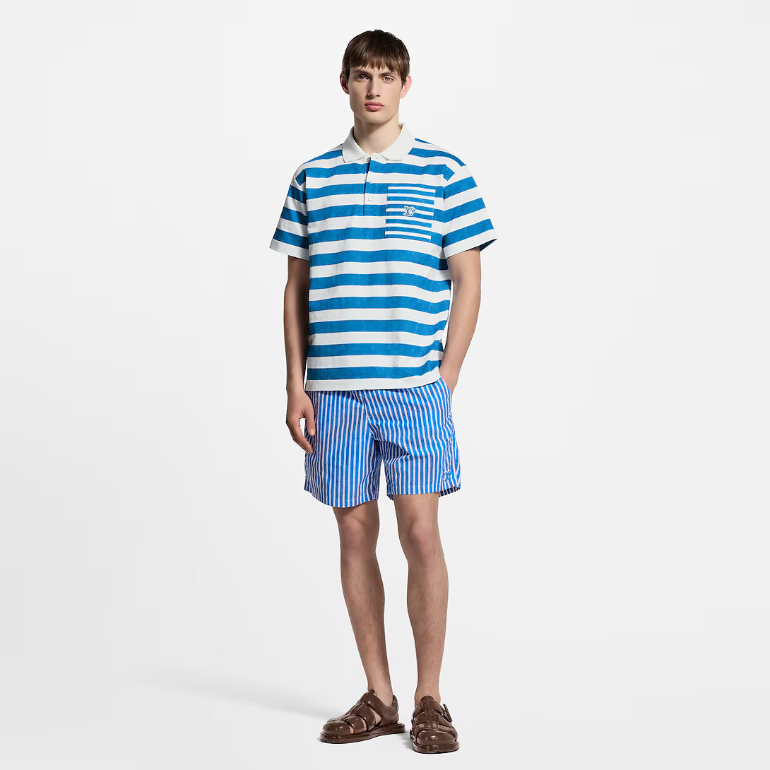 Monogram Striped Polo Shirt