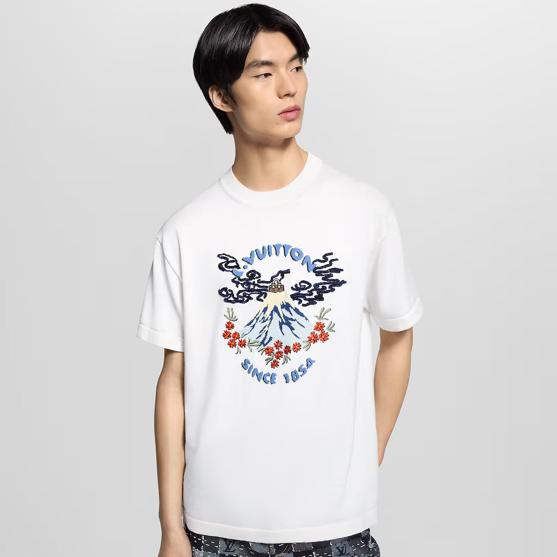 Short-Sleeved Knitted Crewneck