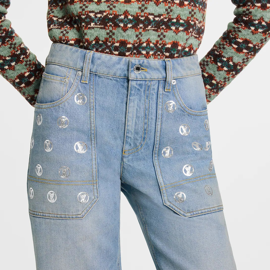 Signature Sequin Slim-Fit Jeans