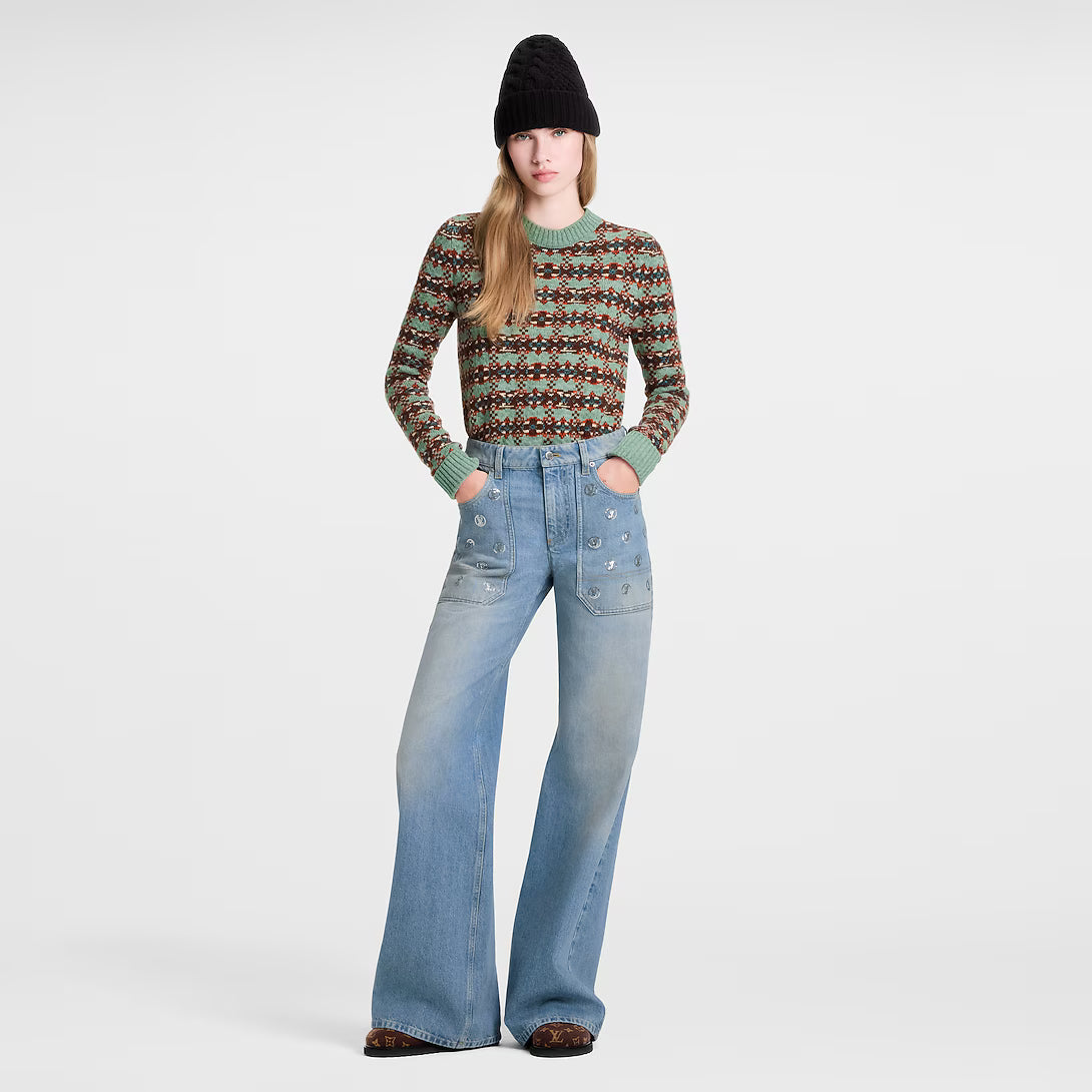 Signature Sequin Slim-Fit Jeans
