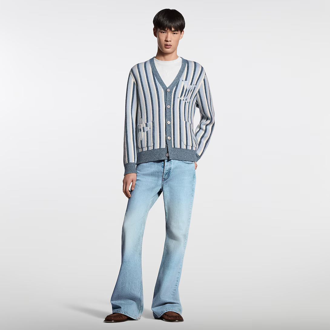 Striped Jacquard Cardigan