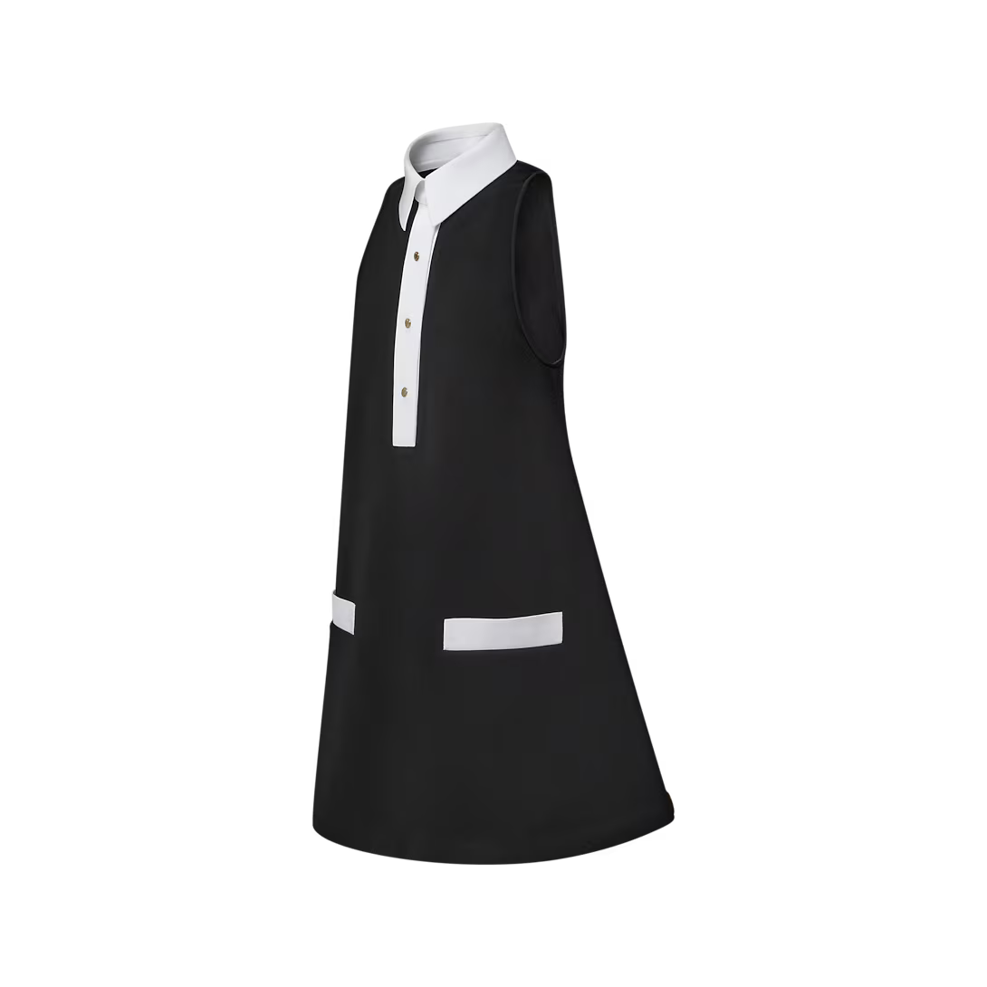 Technical Gabardine Polo Dress
