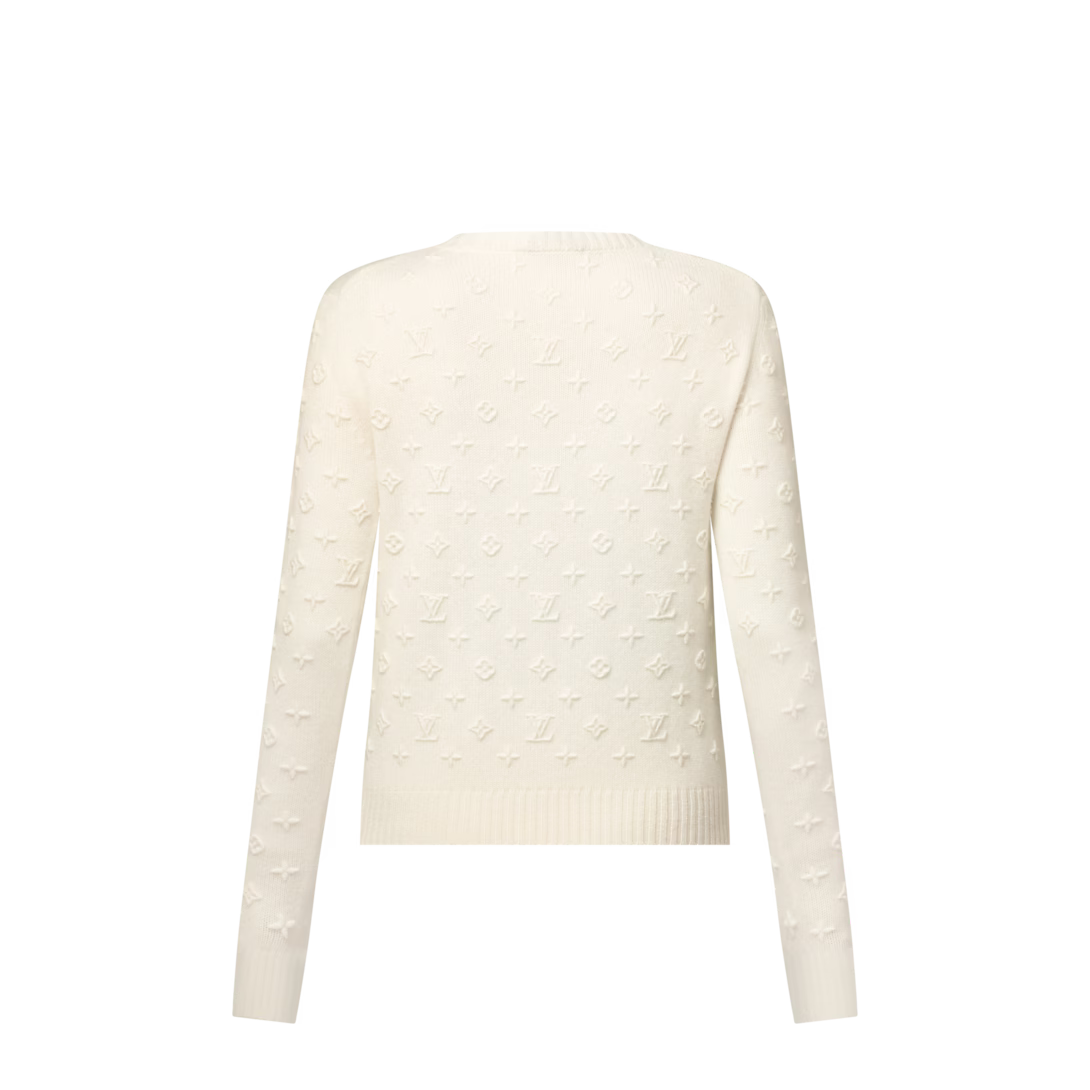 3D Monogram Knit Pullover