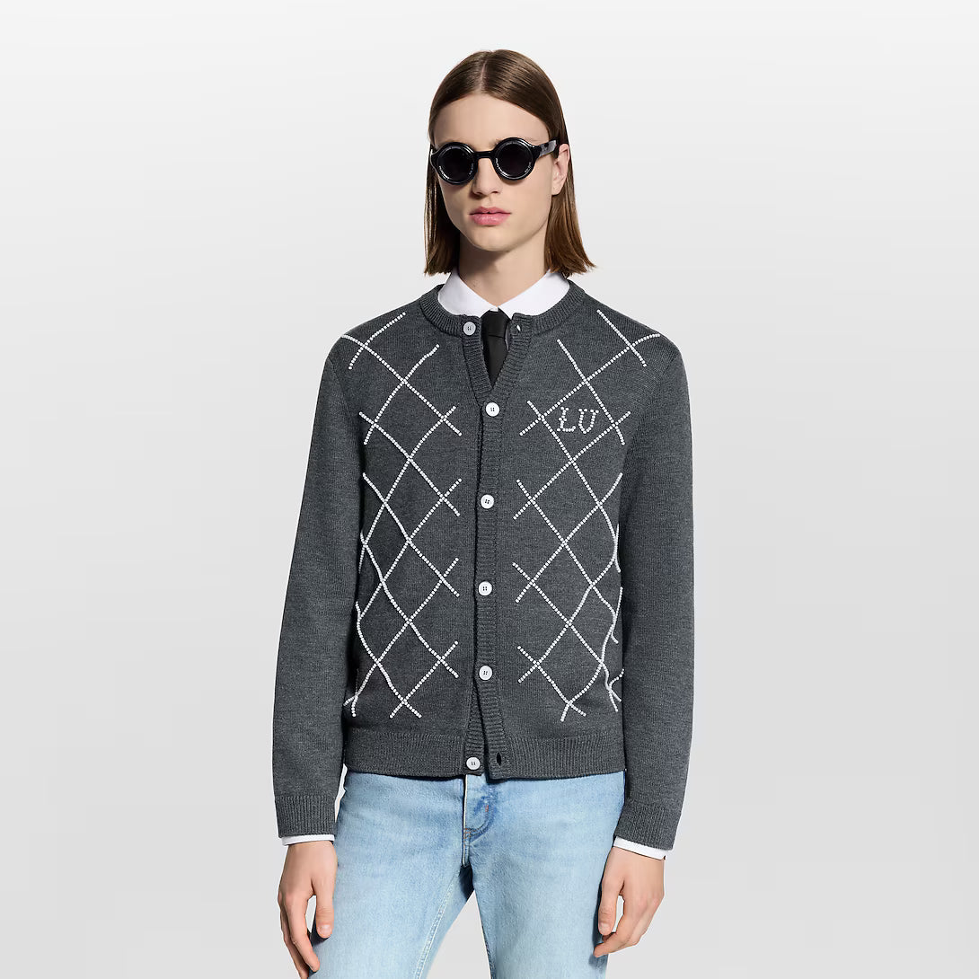 Cardigan With Pearly Embroidery