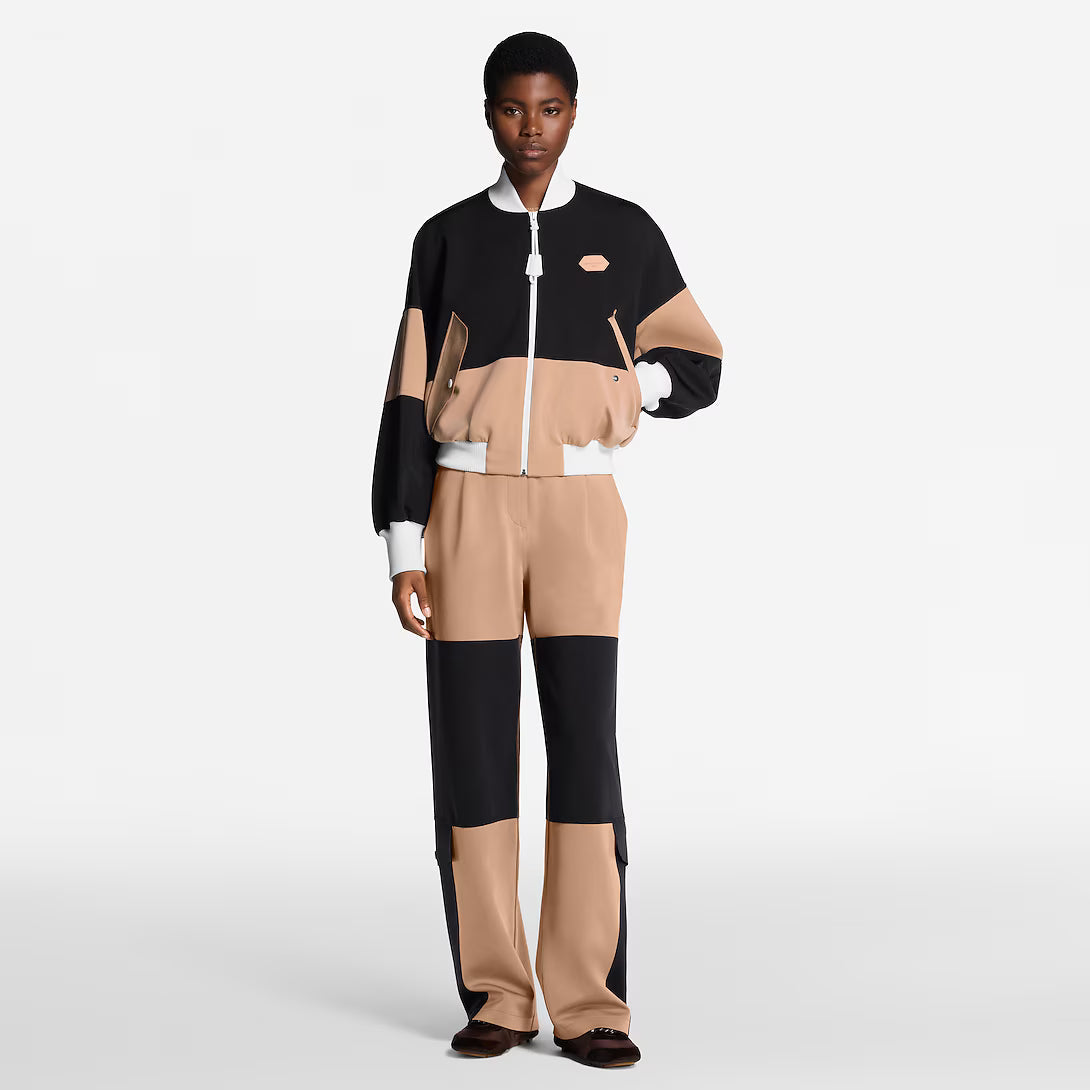 Color-Blocked Bomber Jacket