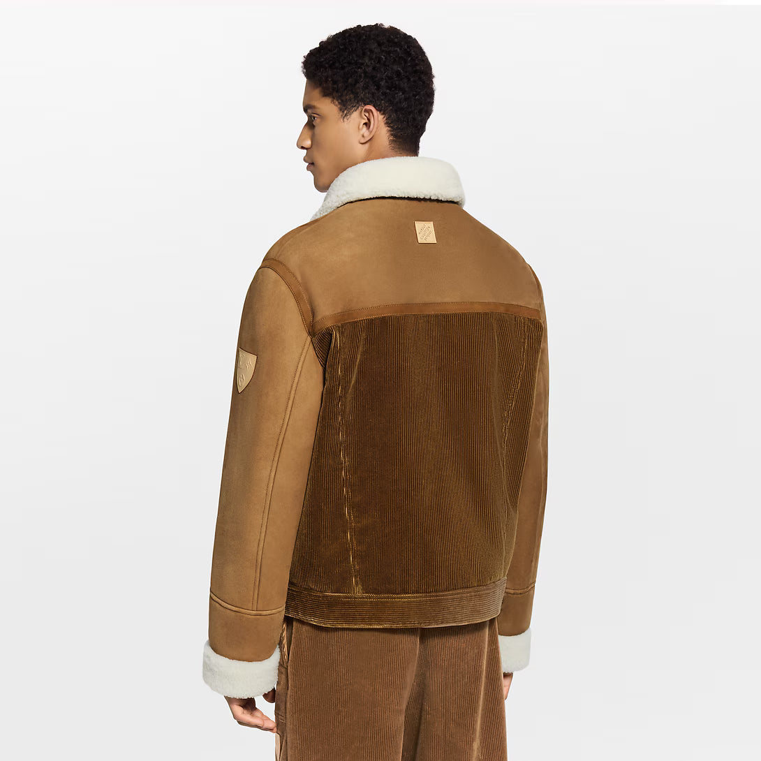 Corduroy And Shearling Mix Trucker