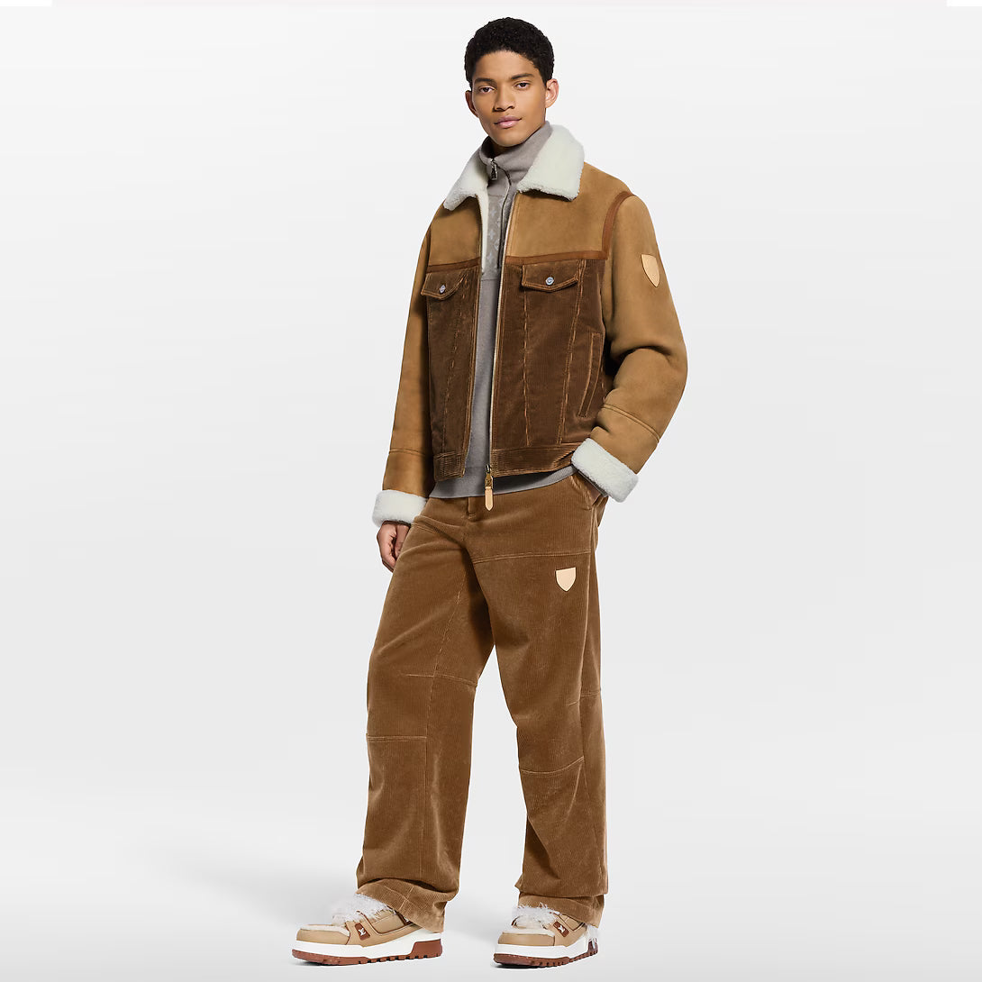 Corduroy And Shearling Mix Trucker