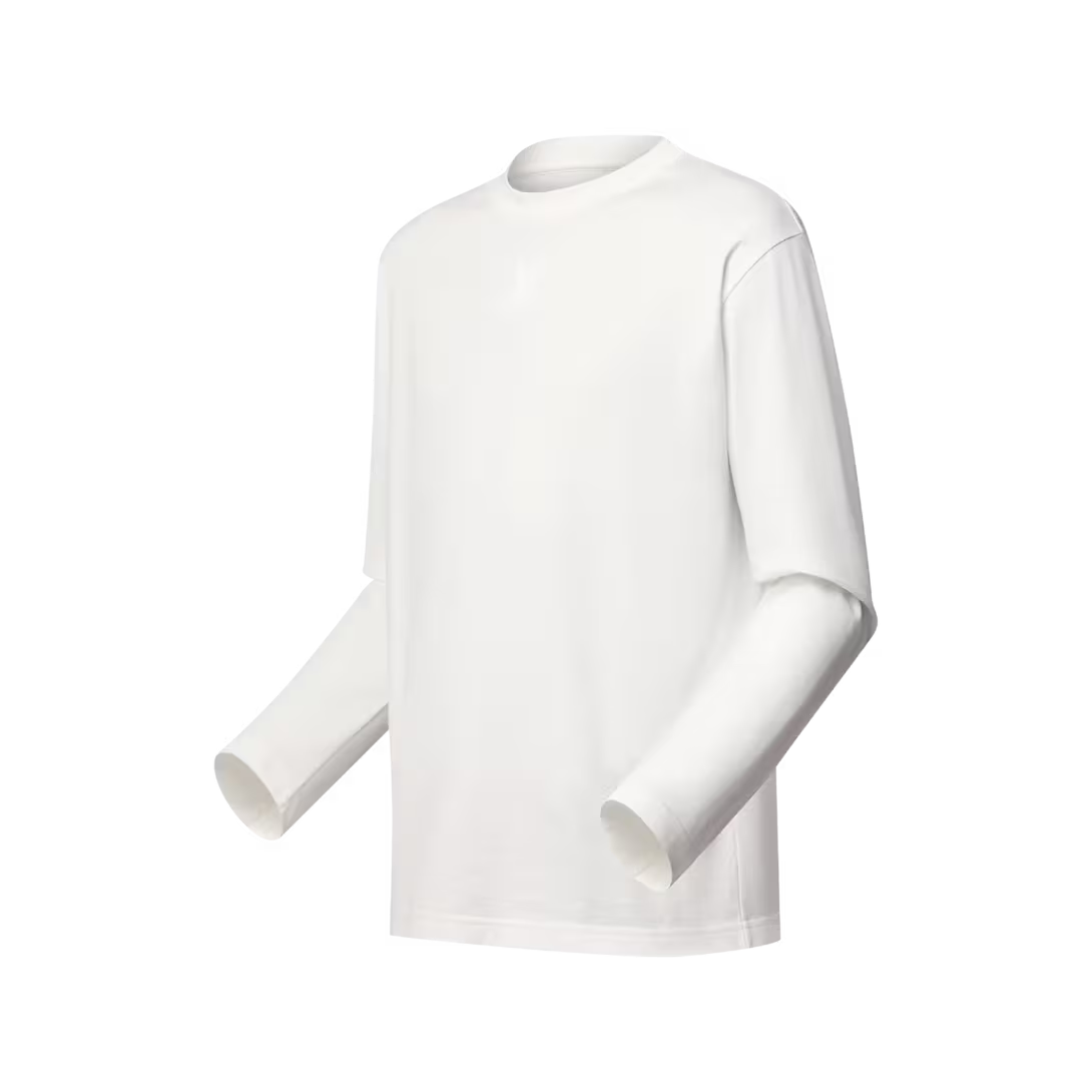 Embossed  Long-Sleeved T-Shirt