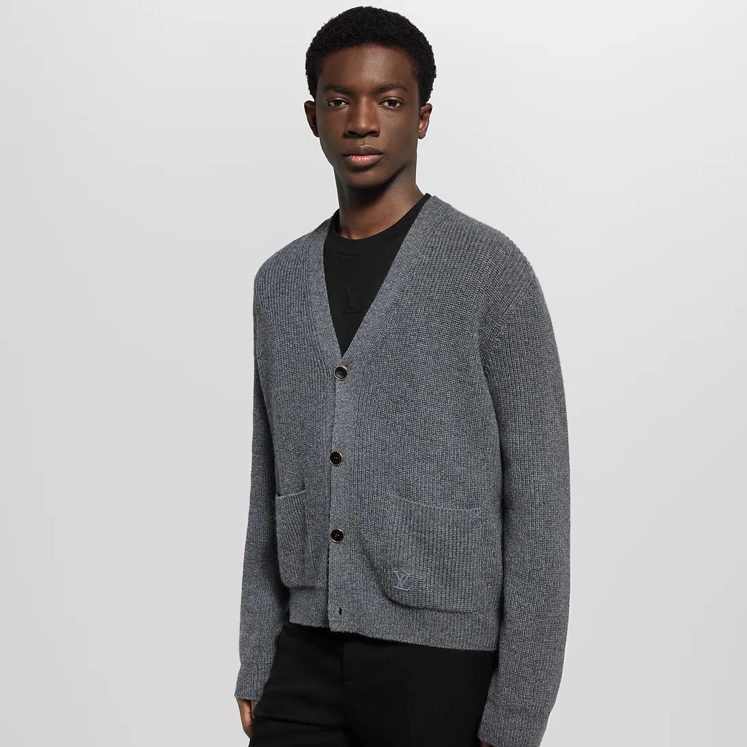 Embroidered Signature Cashmere Cardigan
