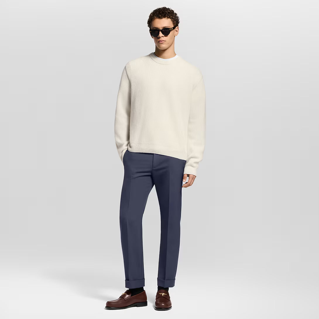 Embroidered Signature Cashmere Crewneck