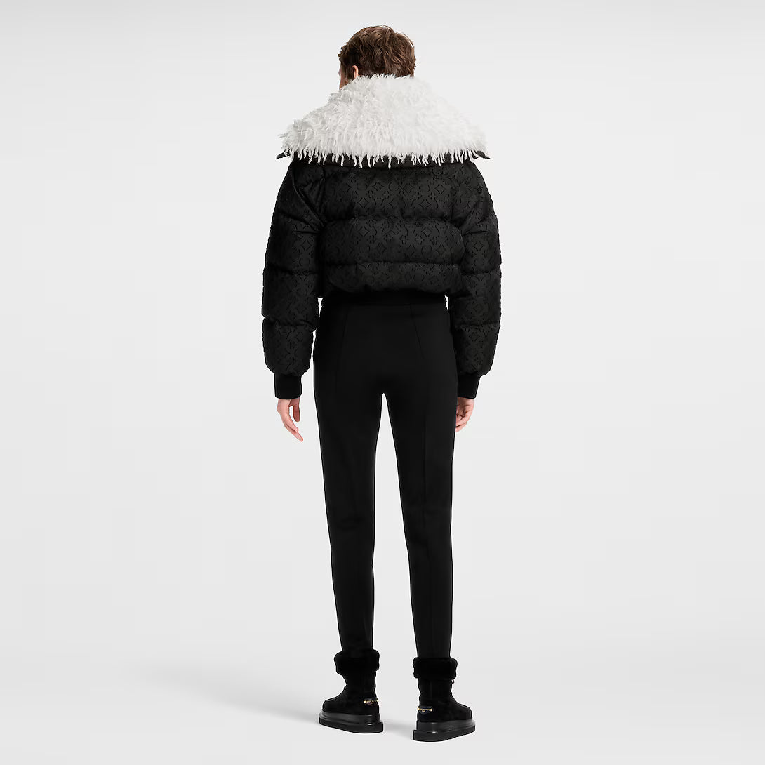 Feather Collar Puffer Jacket