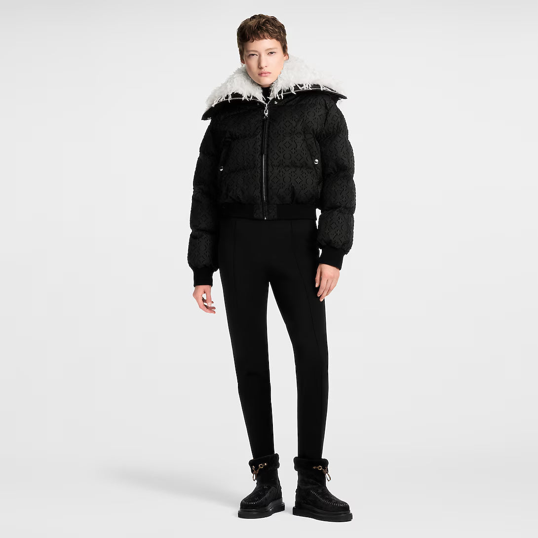 Feather Collar Puffer Jacket