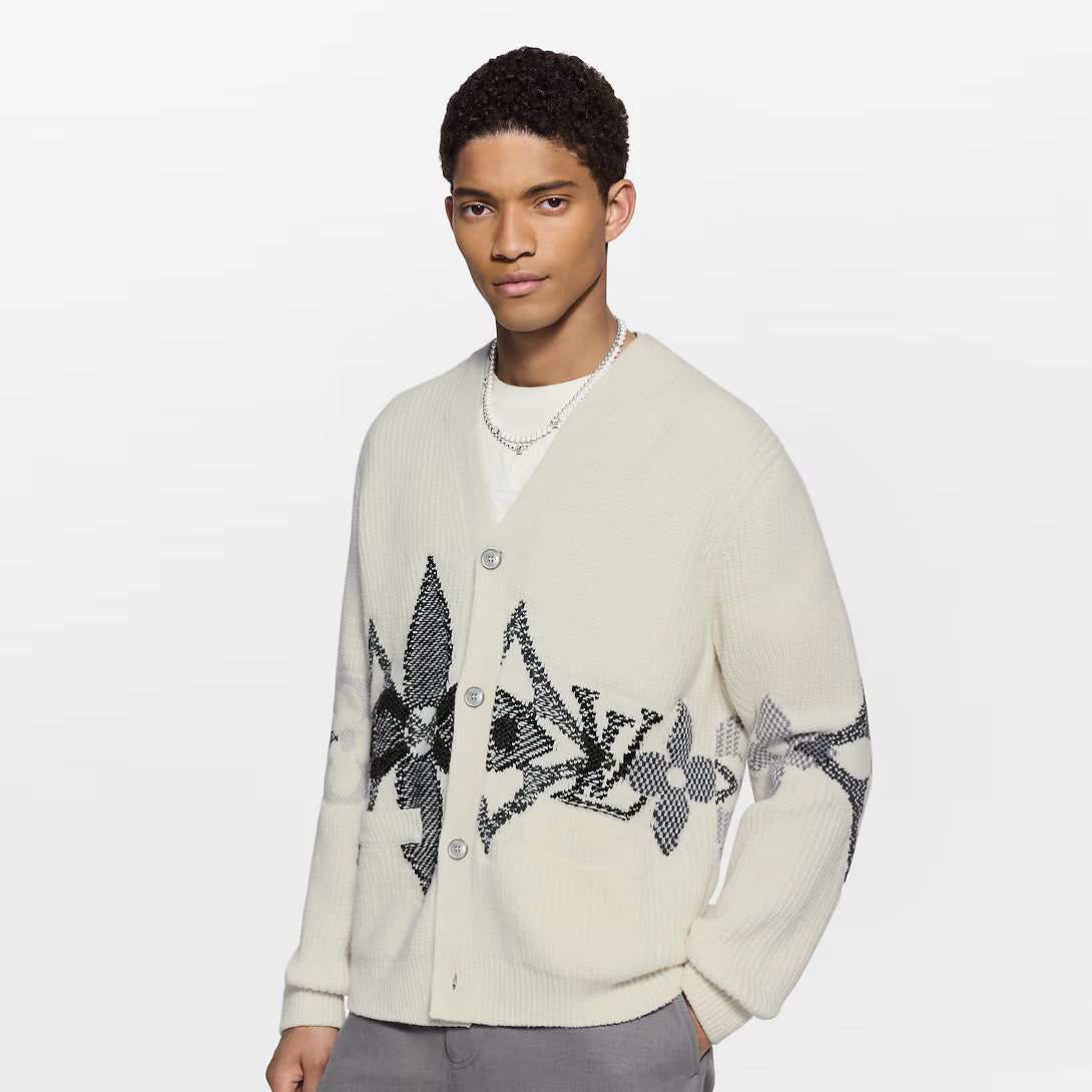 Graphic Knitted Cardigan