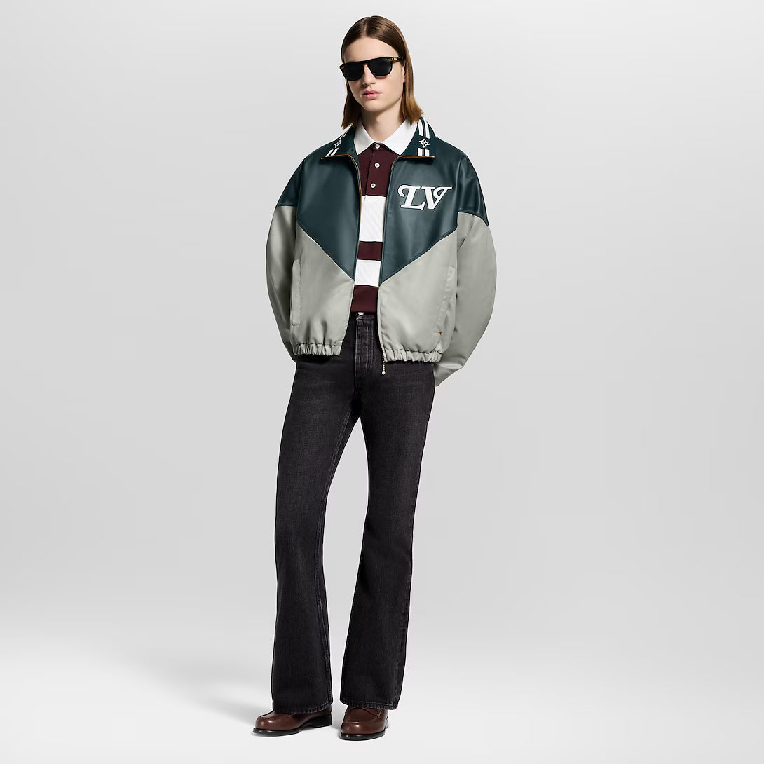 Graphic Leather Mix Tracktop