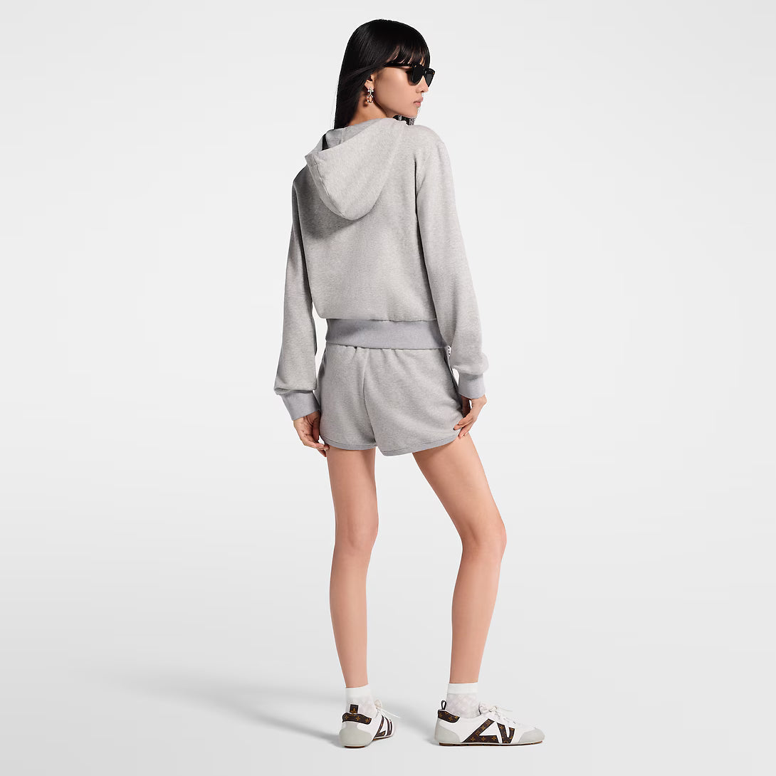 Leather Accent Hoodie