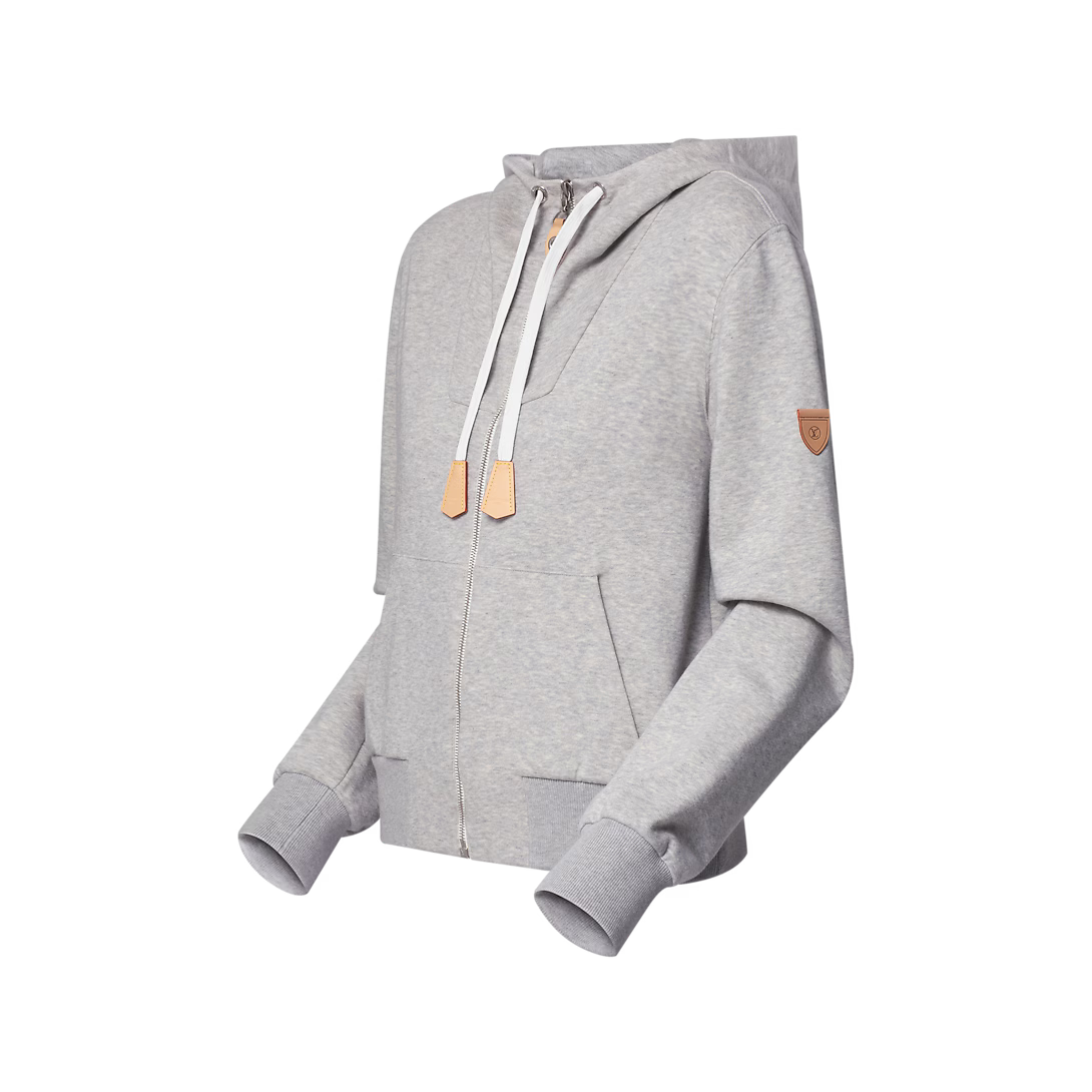Leather Accent Hoodie