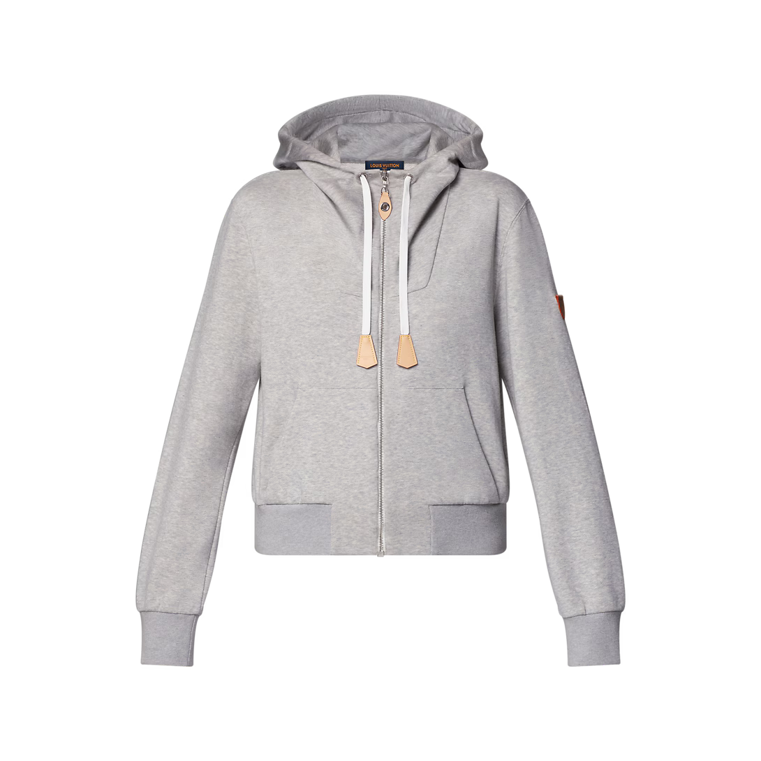 Leather Accent Hoodie