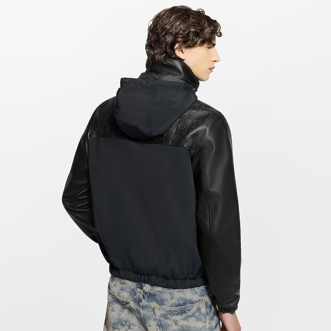 Leather Mix Windbreaker