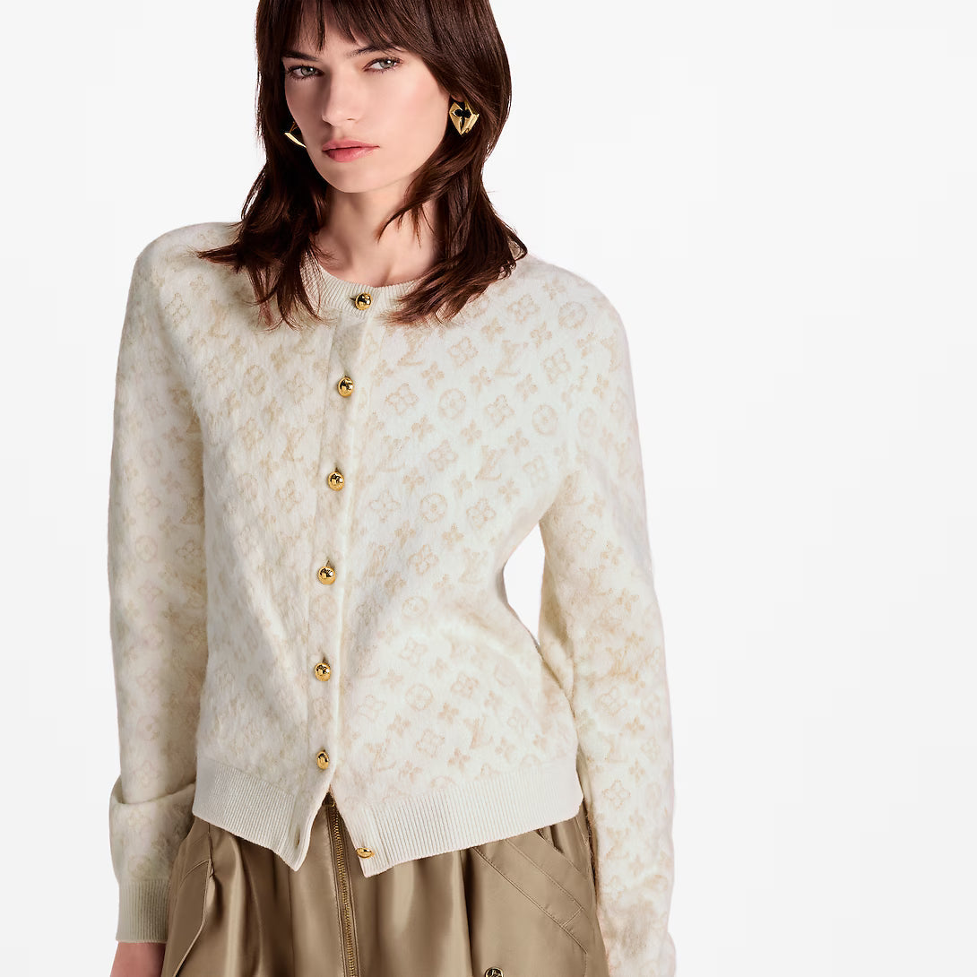 Monogram Brushed Knit Cardigan