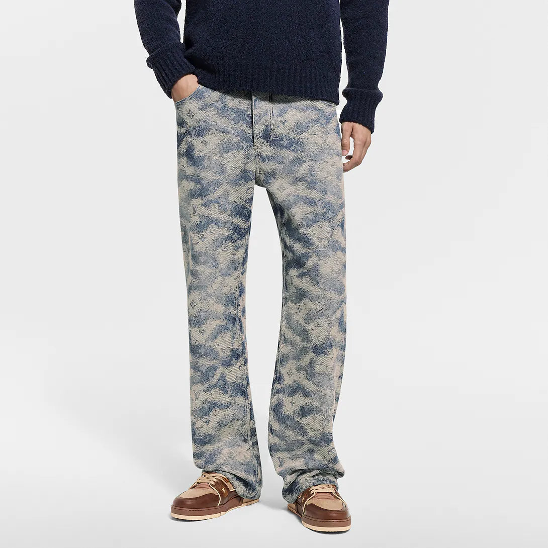 Monogram Denim Skate Pants