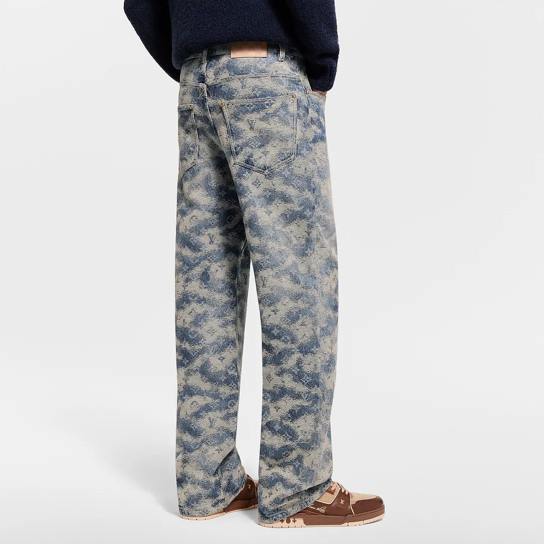 Monogram Denim Skate Pants