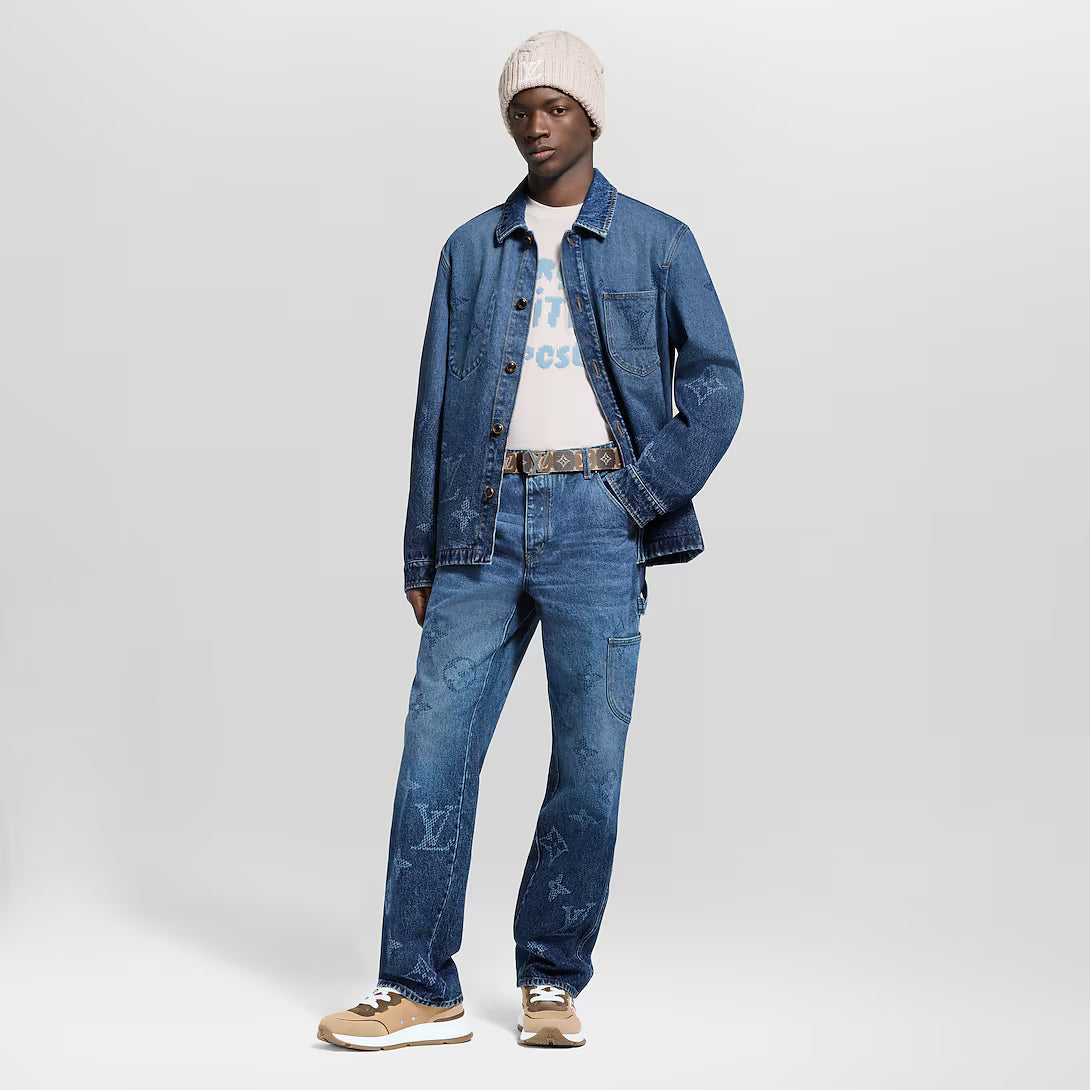 Monogram Denim Workwear Pants