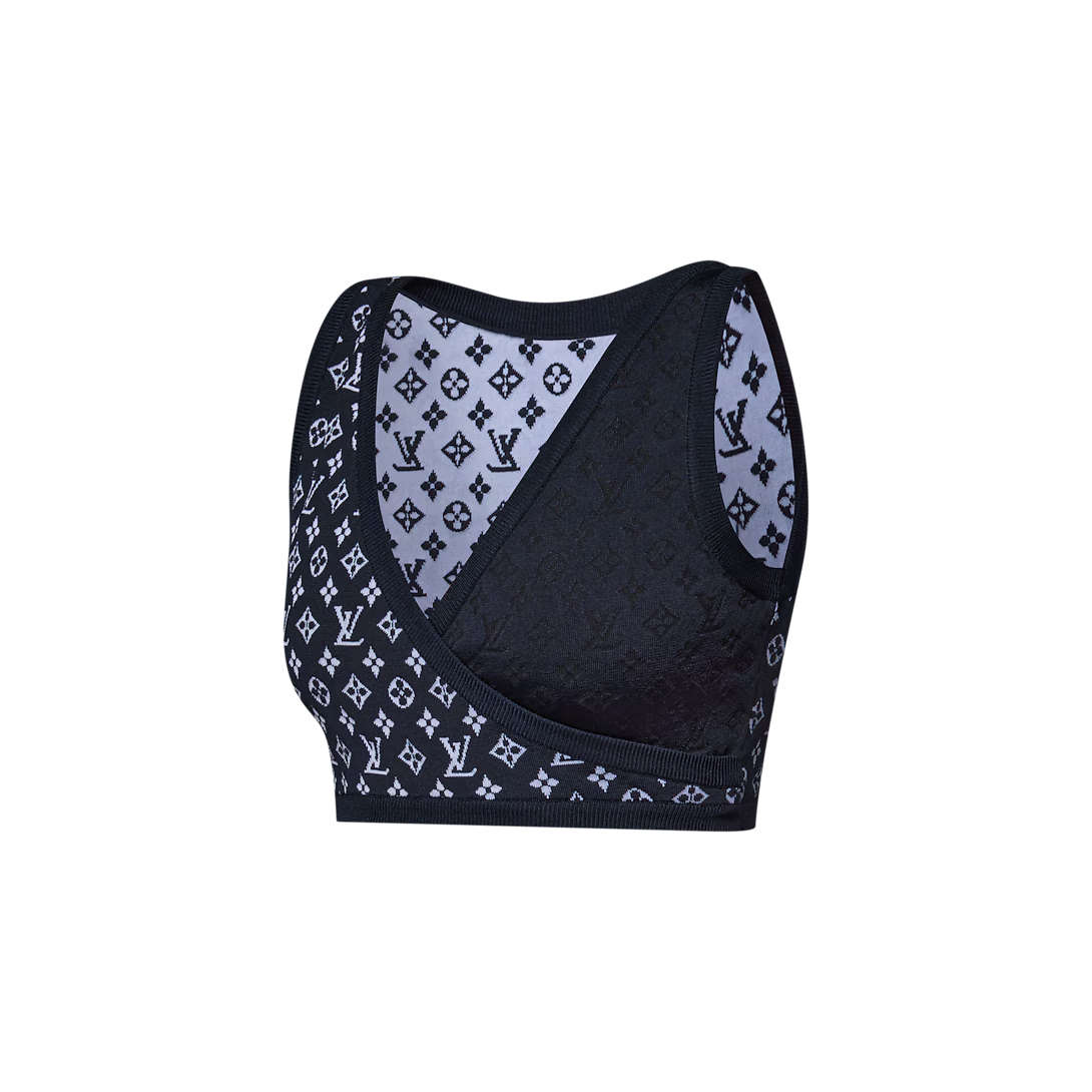 Monogram Jacquard Knit Crop Top