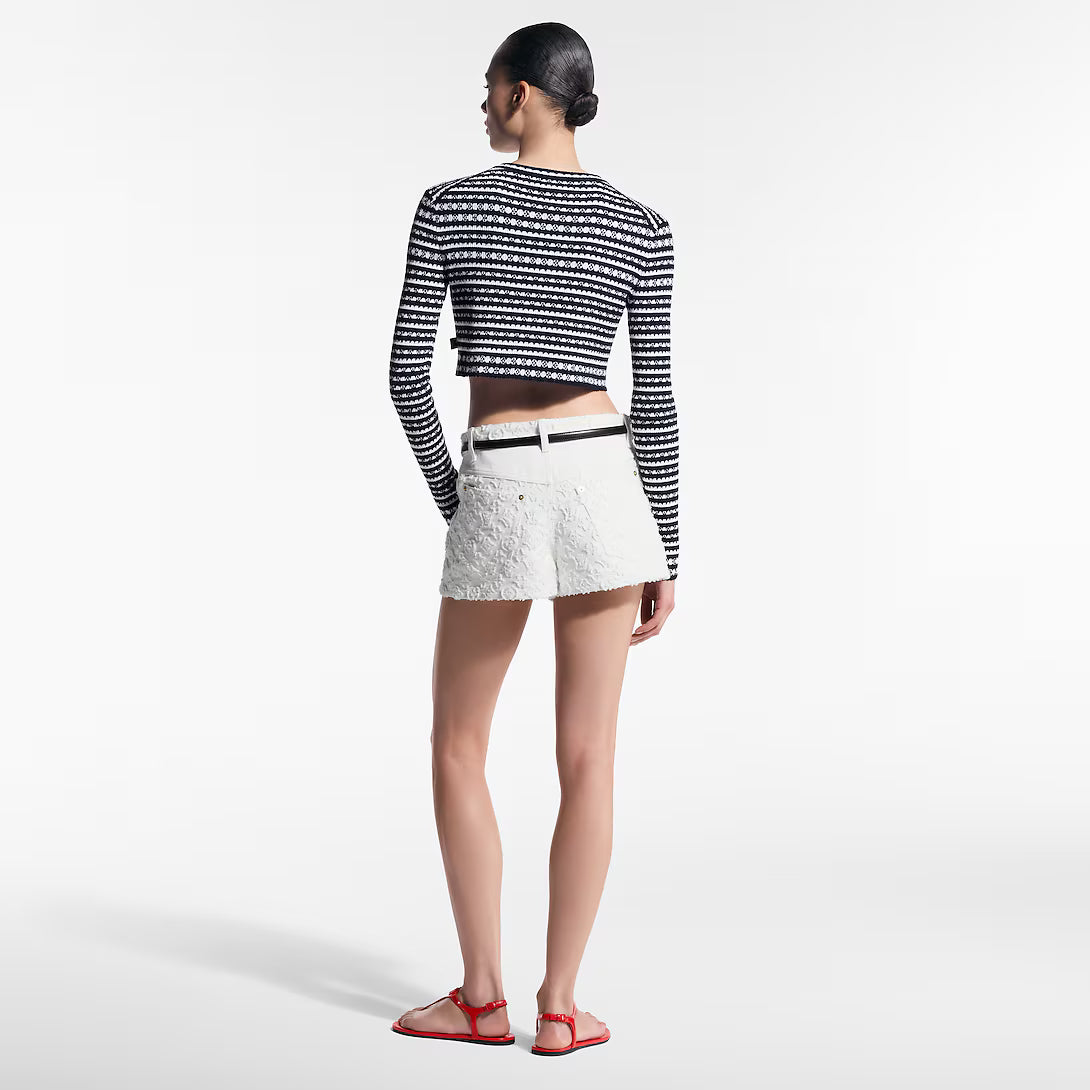Scallop Stripe Cardigan