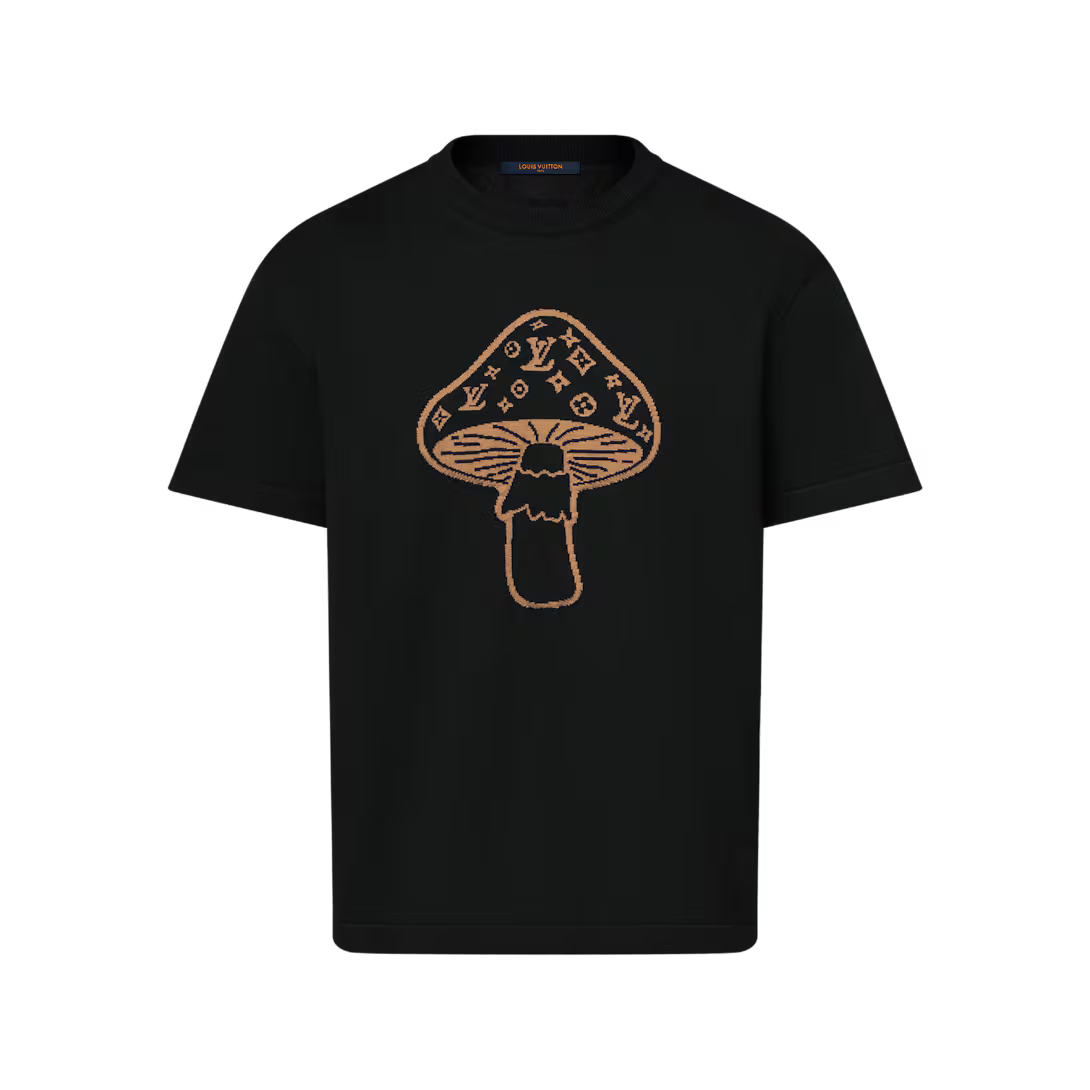 Short-Sleeved Intarsia Crewneck