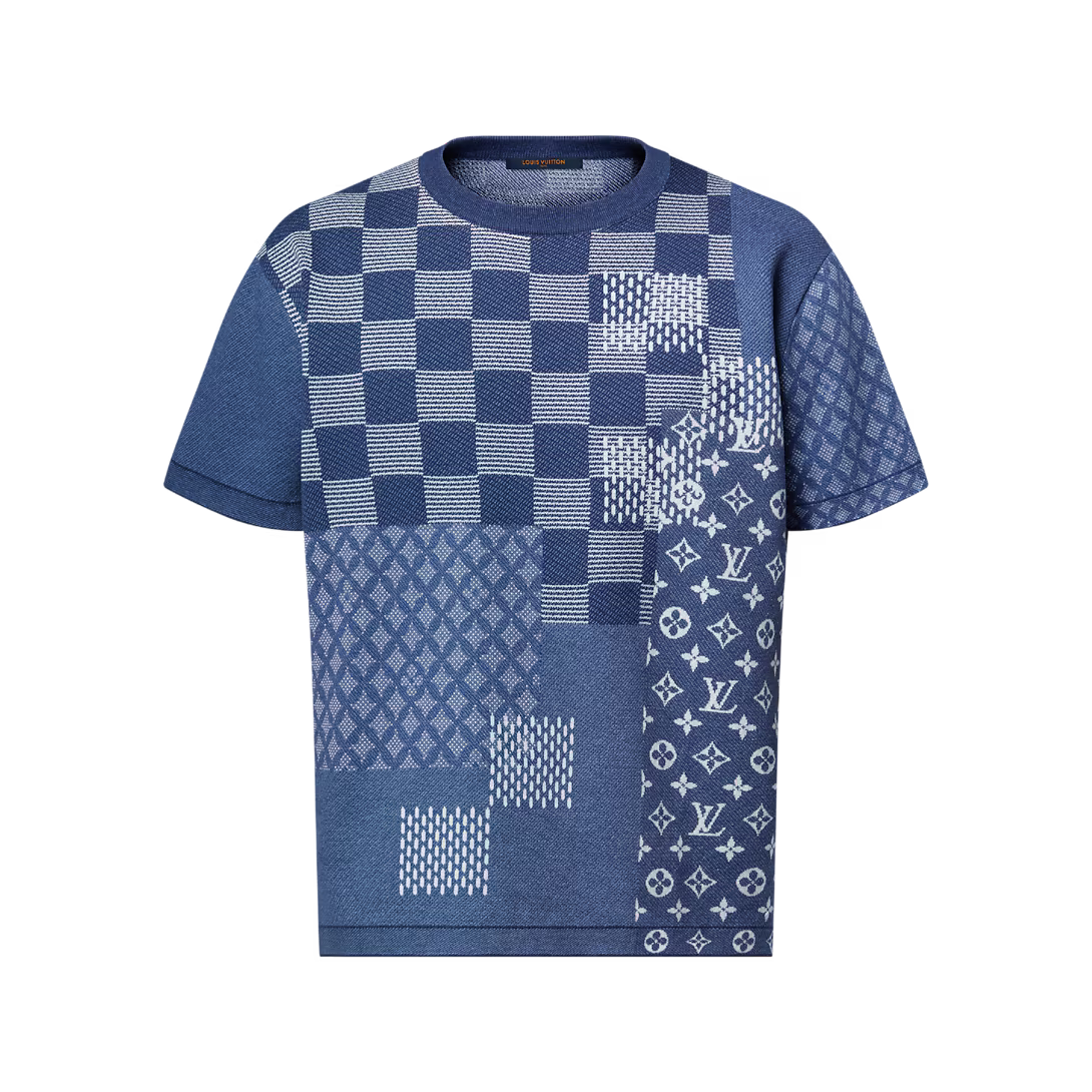 Short-Sleeved Knitted Crewneck