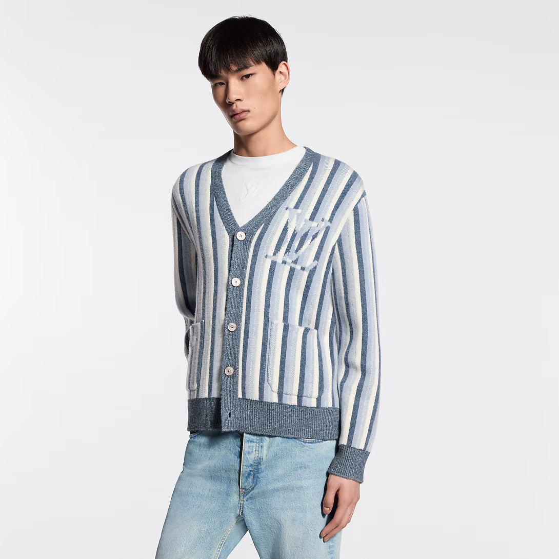 Striped Jacquard Cardigan