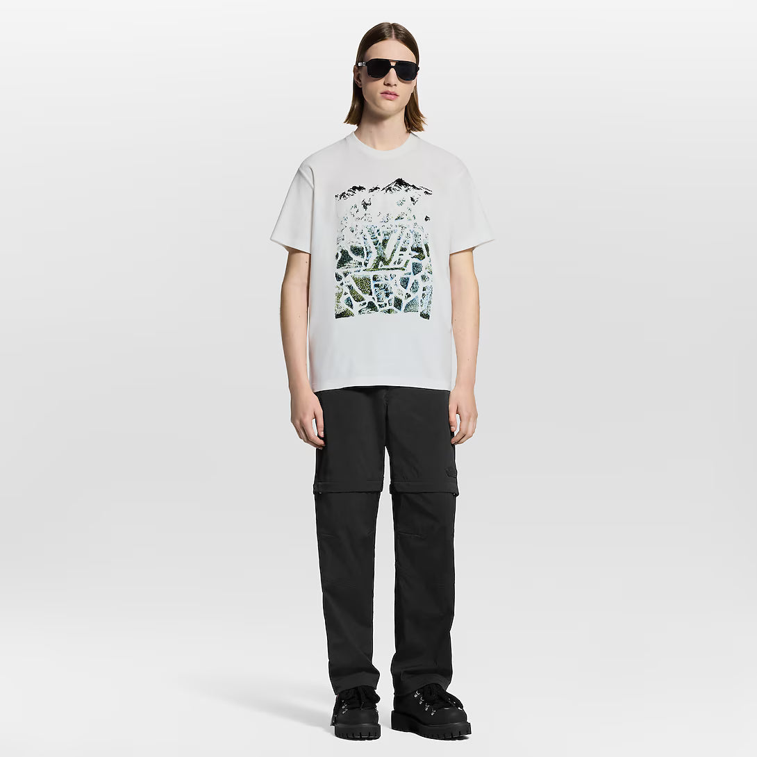 Velvet Jacquard Short-Sleeved T-Shirt
